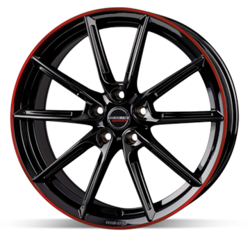Alu kolo Borbet LX19 Black Red 8x19 5x114 ET50