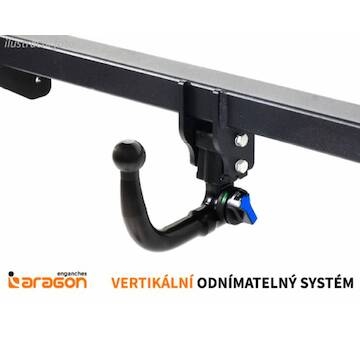 Tažné zařízení Volkswagen CC 2012- , vertikální, Aragon